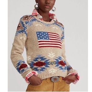 RARE Ralph Lauren American Flag Sweater
